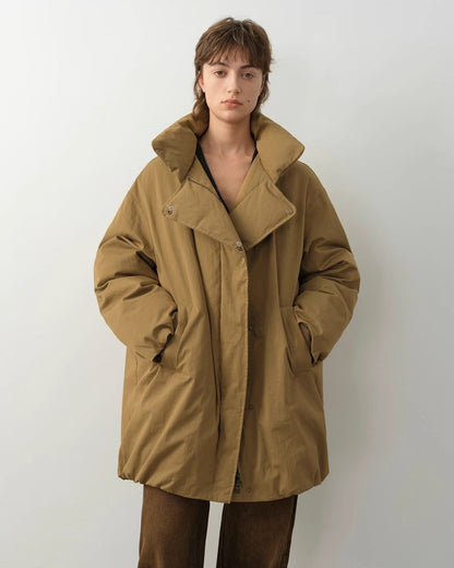 Women's winter goose down coat with Tuscan wool, Fireladyfur by MINKANDFOX, featuring a stylish, warm outerwear design.