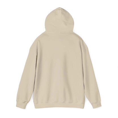 Navy hoodie featuring sun-bleached prairie patch design by Printify, casual and stylish with a relaxed fit.