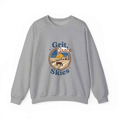 Navy vintage prairie sweatshirt by Printify featuring Western-inspired design, soft fabric, and comfortable fit.