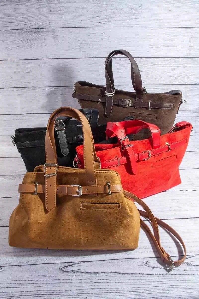 Redemption by Ashley North faux leather tote bag with chic buckle detail, spacious bags for everyday use, stylish accessory