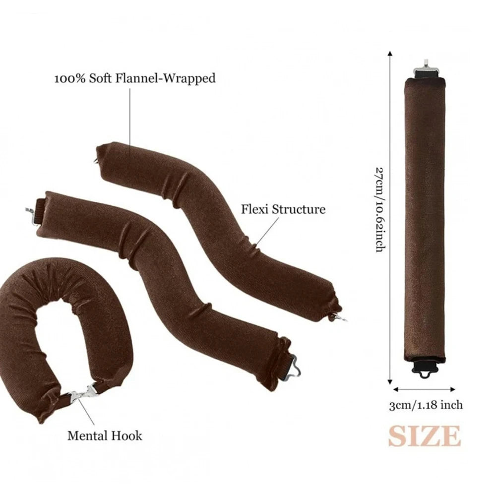 Black heatless hair curling headband from Redemption By Ashley North, designed for easy, gentle styling without heat.
