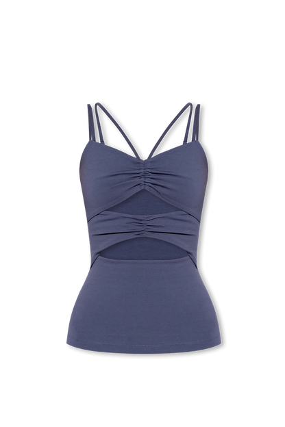 Blue Samsoe Samsoe Mona sleeveless top by Redemption by Ashley North, with a relaxed fit and stylish design.