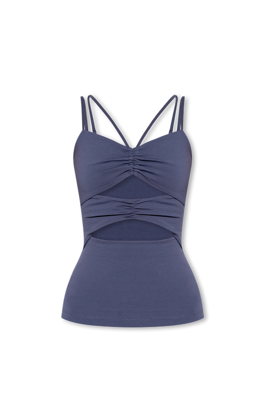 Blue Samsoe Samsoe Mona sleeveless top by Redemption by Ashley North, with a relaxed fit and stylish design.
