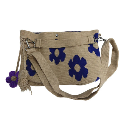 Yellow bohemian crochet floral tote bag by Redemption by Ashley North with intricate floral patterns and spacious design.