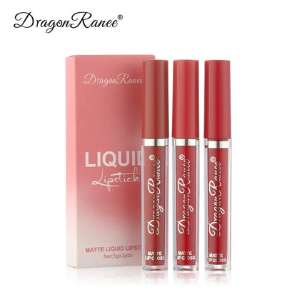 3 PCS Liquid Lipsticks Set Long Lasting Make Up For Women Korean Beauty Cosmetics Matte Lipsticks Waterproof Long lasting - Redemption By Ashley North