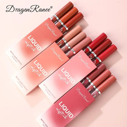 3 PCS Liquid Lipsticks Set Long Lasting Make Up For Women Korean Beauty Cosmetics Matte Lipsticks Waterproof Long lasting - Redemption By Ashley North