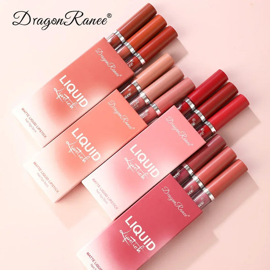 3 PCS Liquid Lipsticks Set Long Lasting Make Up For Women Korean Beauty Cosmetics Matte Lipsticks Waterproof Long lasting - Redemption By Ashley North