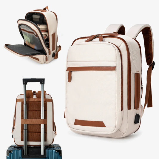 Waterproof USB rechargeable backpack for men and women with large laptop compartment, unisex school and youth bag by Stone's Store.