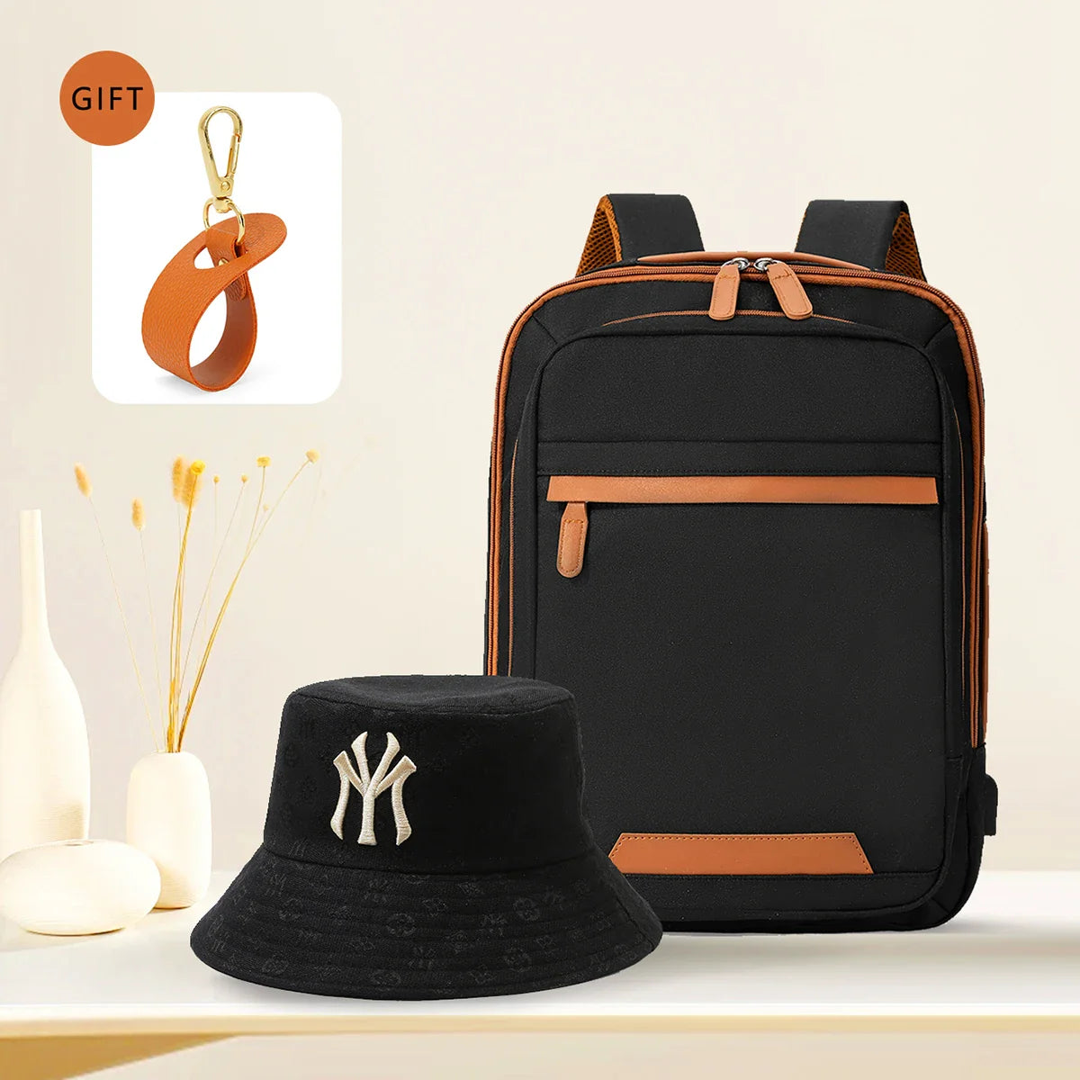 Waterproof USB rechargeable laptop backpack by Stone's Store, large unisex school and travel bag with multiple compartments.