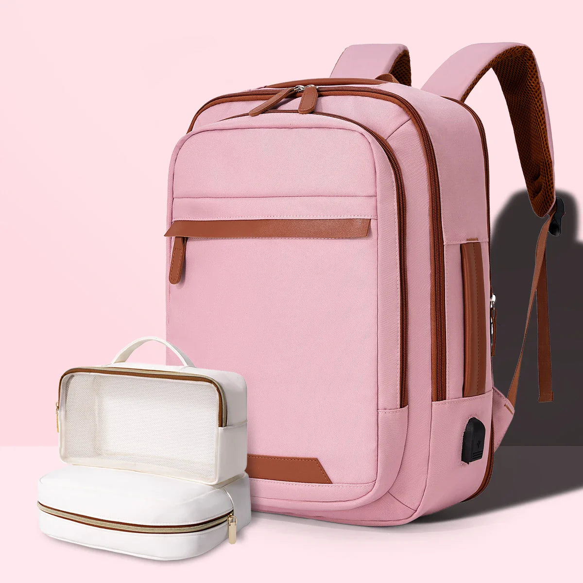 Waterproof USB rechargeable backpack for men and women, large unisex laptop bag with multiple compartments by Stone's Store.