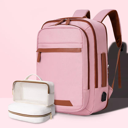 Waterproof USB rechargeable backpack for men and women, large unisex laptop bag with multiple compartments by Stone's Store.