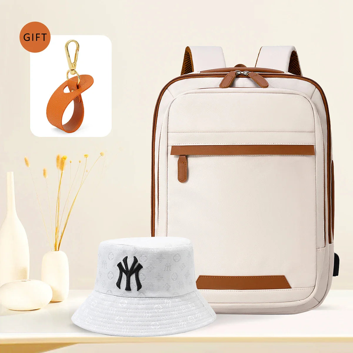 Black waterproof USB rechargeable backpack by Stone's Store, large unisex laptop and school bag for men and women.