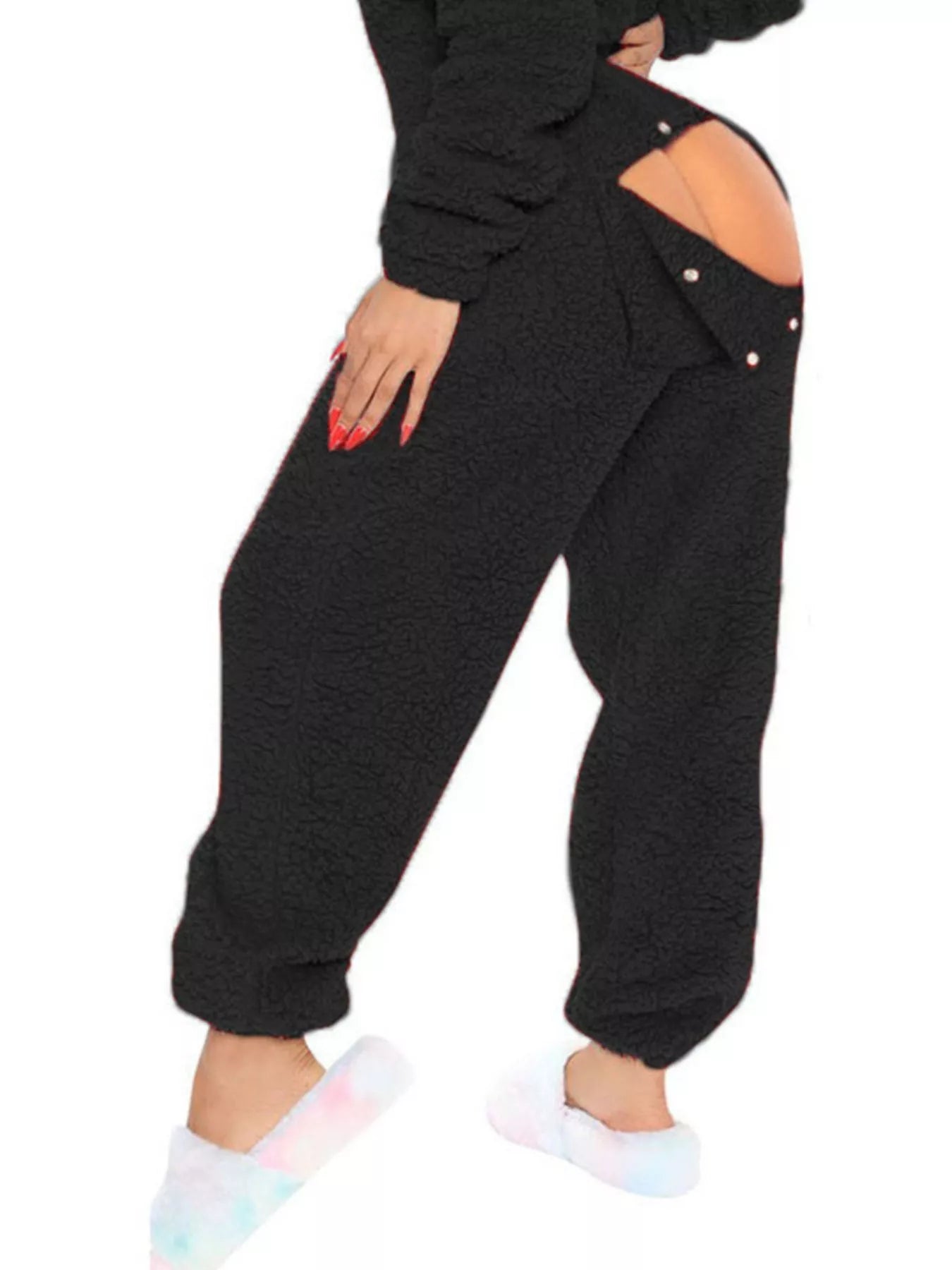 Fleece Hooded Open Back Jumpsuit - Redemption By Ashley North