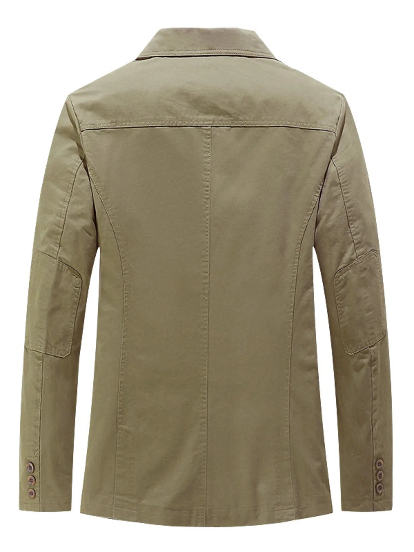 Men's plus size casual blazer with lapel collar in army green, stylish and comfortable for everyday wear.