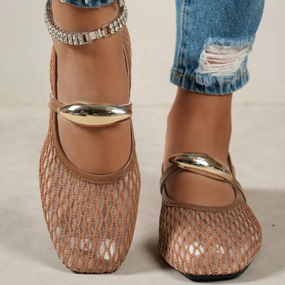Black square toe slip-on shoes by Trendsi, featuring a sleek design and comfortable fit, shown on a plain background.