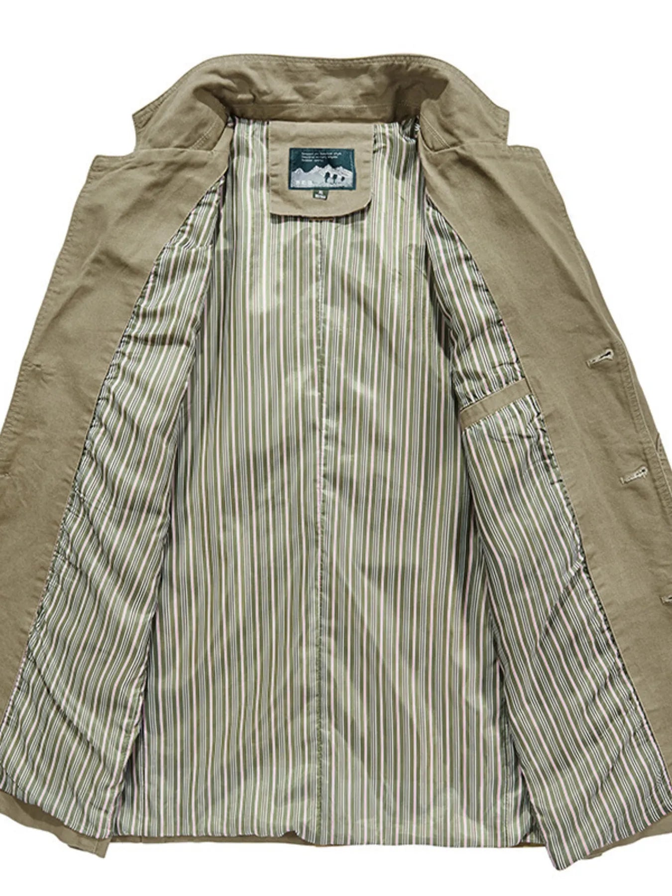 Black men's plus size blazer with lapel collar and button-up front, designed for a stylish fit.