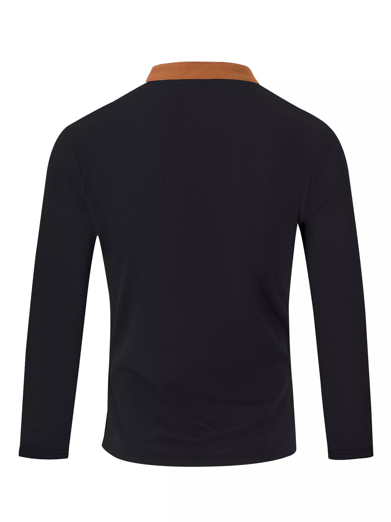 Men's full-size vintage black lace-up long sleeve T-shirt, plus size, from Trendsi, featuring a classic design and comfortable fit.