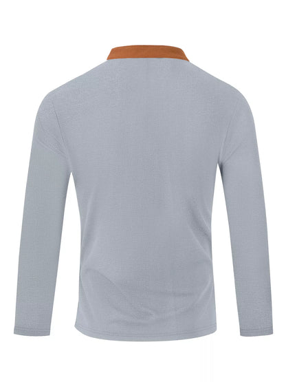 Men's full-size vintage black lace-up long sleeve T-shirt by Trendsi, featuring a classic design and plus size fit.