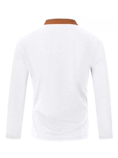 Men's full-size vintage lace-up long sleeve T-shirt by Trendsi, black color, plus size, casual style with button-up front.