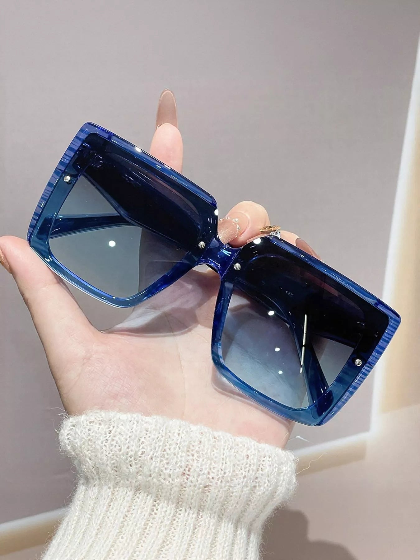 Oversized Gradient Square Sunglasses - Redemption By Ashley North