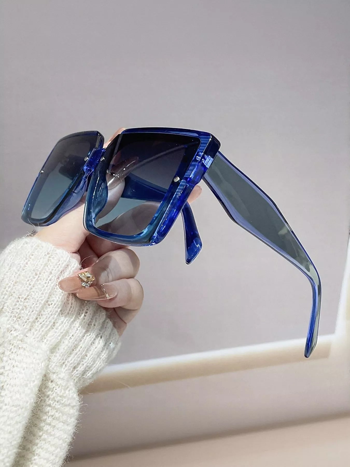 Oversized Gradient Square Sunglasses - Redemption By Ashley North