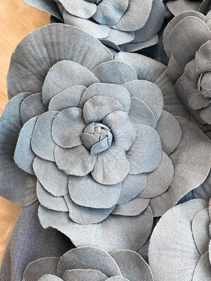 Floral Applique Strapless Denim Dress - Redemption By Ashley North