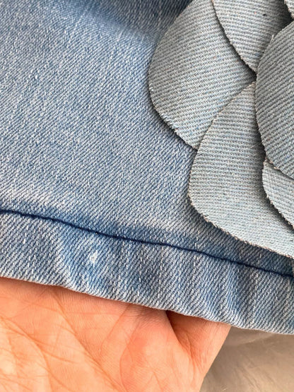 Floral Applique Strapless Denim Dress - Redemption By Ashley North