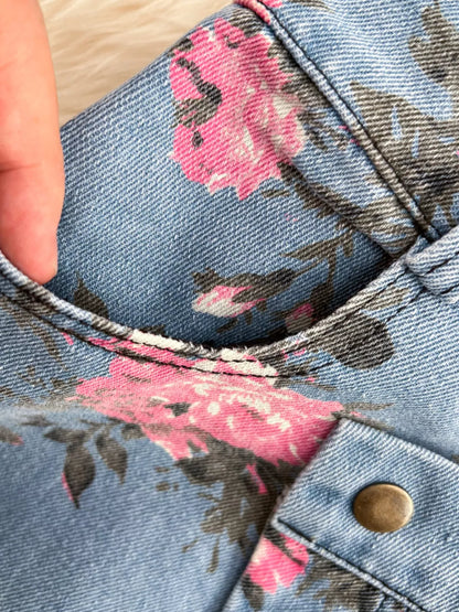 Floral Print Sweetheart Neck Cami and Skirt Denim Set - Redemption By Ashley North