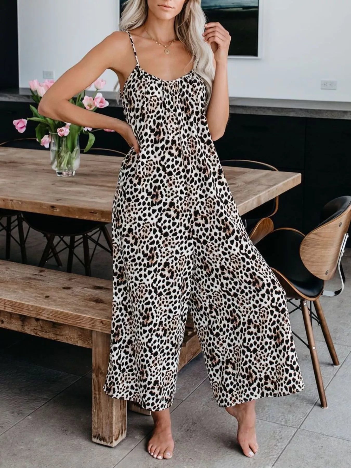 Plus size blue tie-dye wide leg jumpsuit from Trendsi, full size, casual and comfortable jumpsuit with relaxed fit and vibrant pattern.