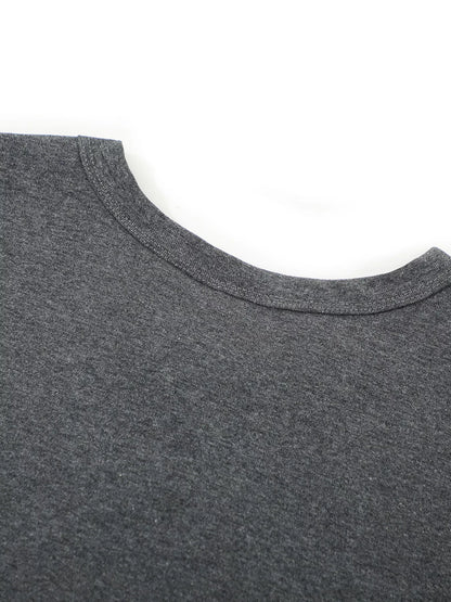 Dark gray men's round neck short sleeve T-shirt by Trendsi, soft fabric and classic fit, shown on a plain background.