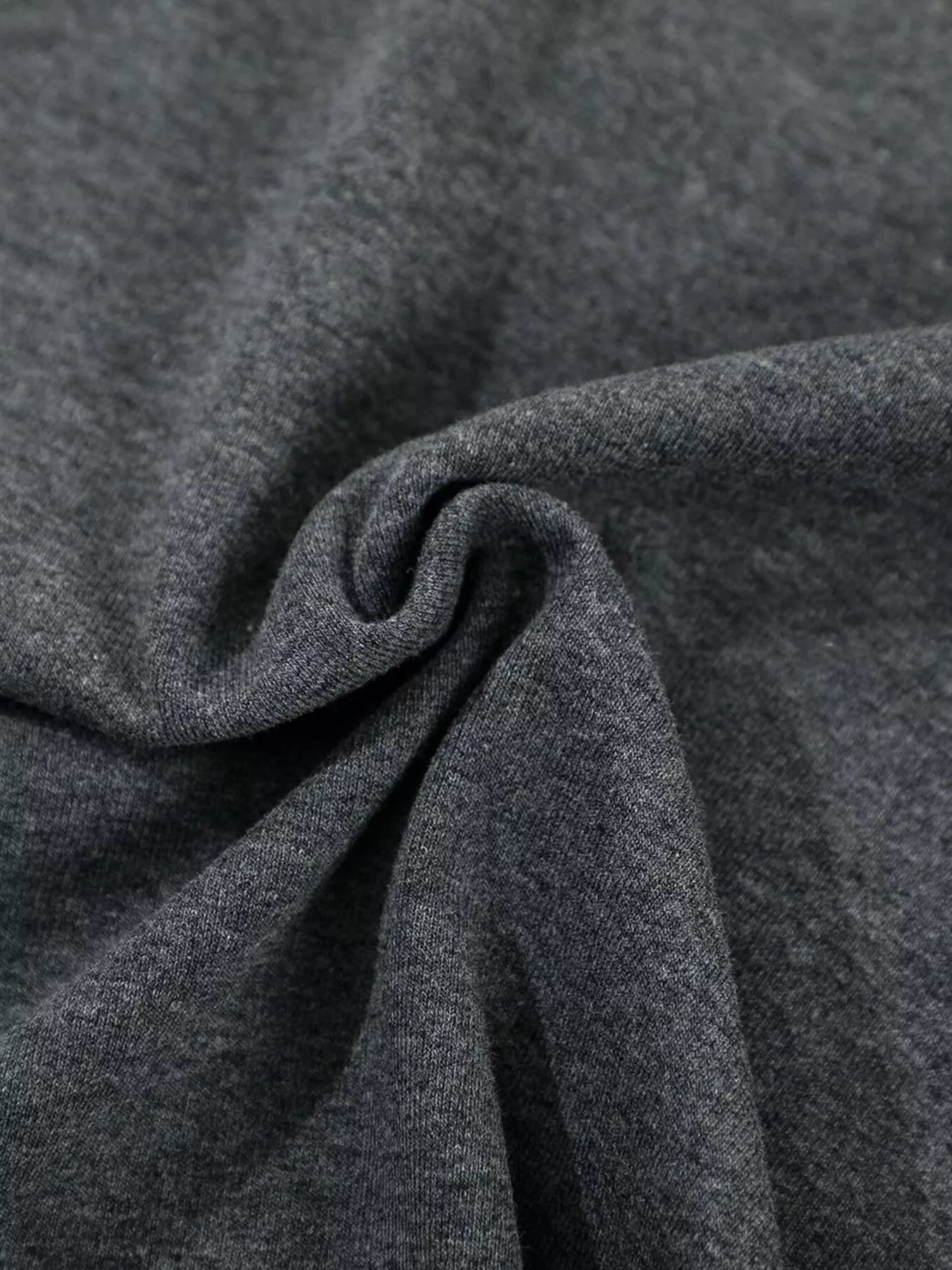 Dark gray men's round neck short sleeve T-shirt by Trendsi, shown flat on a white background.