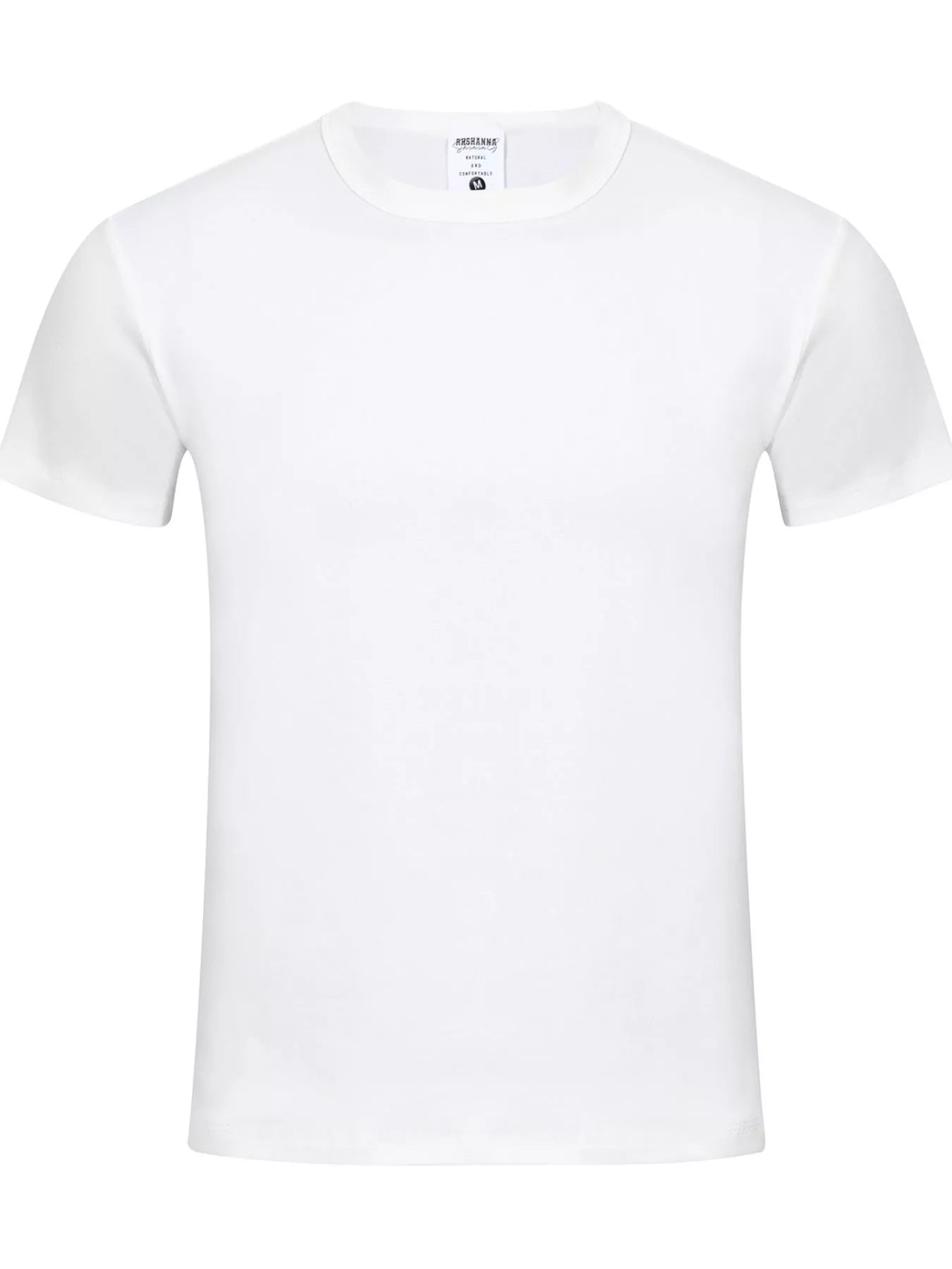 Dark gray men's round neck short sleeve T-shirt by Trendsi, casual fit and soft fabric, styled on a model.