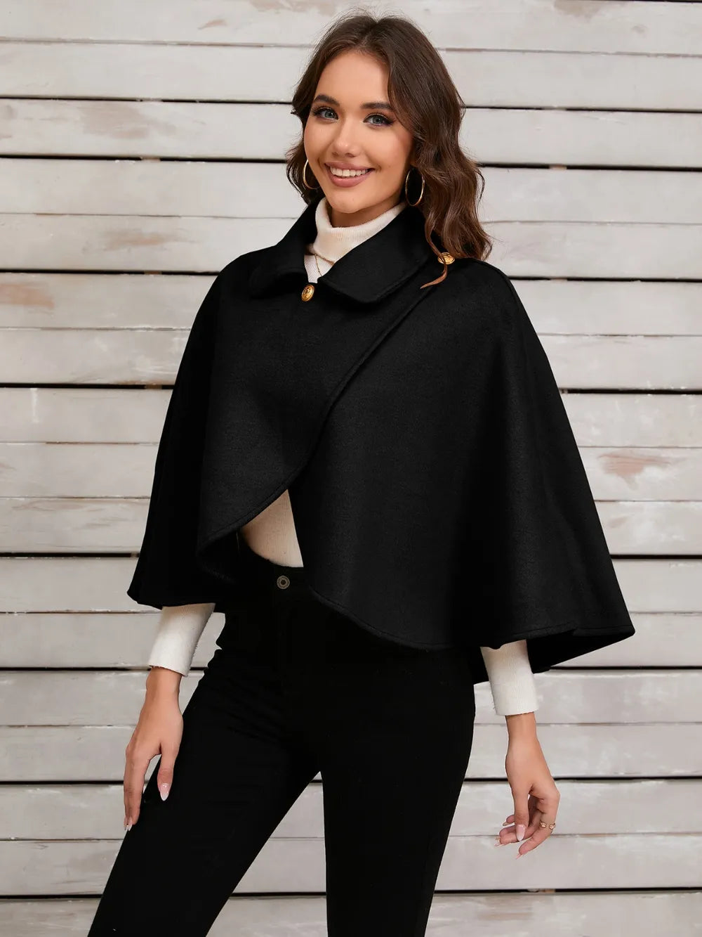Collared Neck Cropped Cape - Redemption By Ashley North