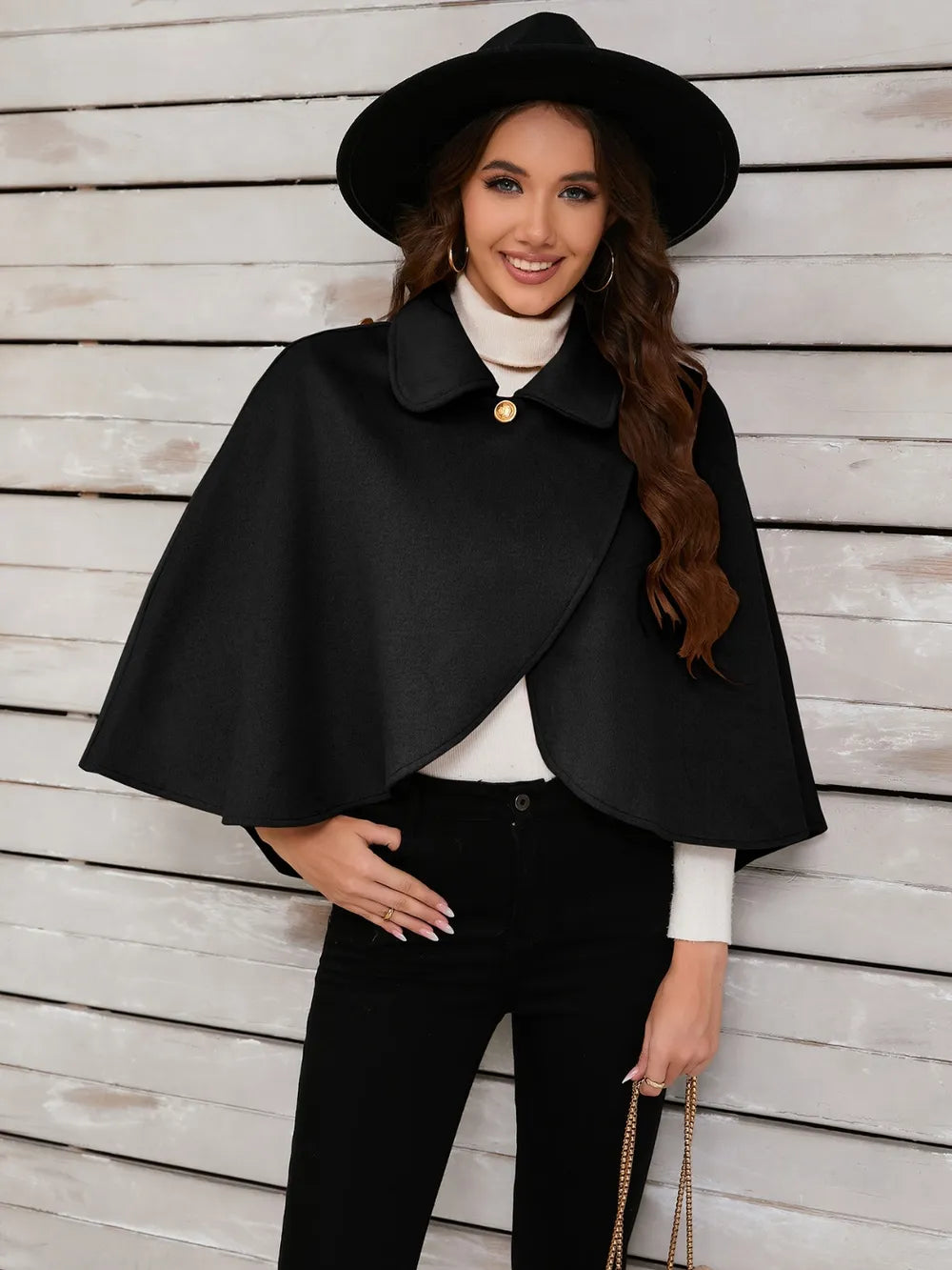 Collared Neck Cropped Cape - Redemption By Ashley North