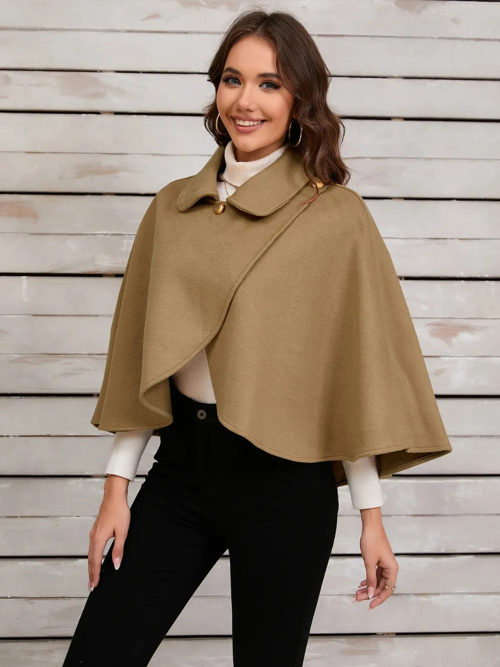 Collared Neck Cropped Cape - Redemption By Ashley North