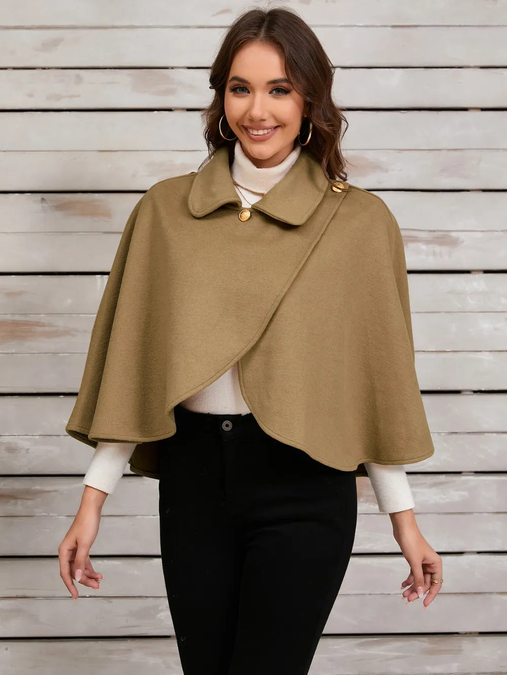 Collared Neck Cropped Cape - Redemption By Ashley North