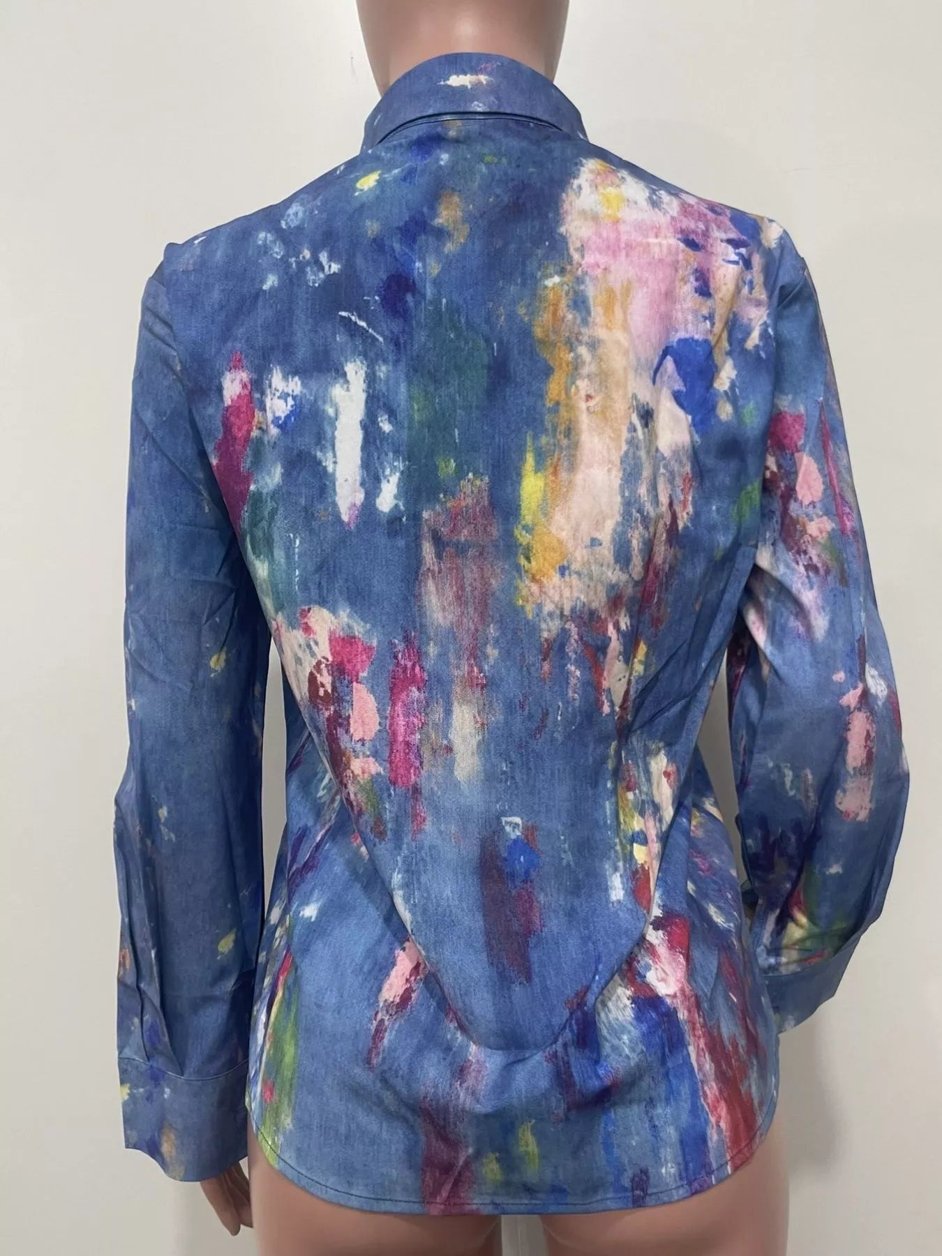 Artistic Painted Long Sleeve Denim Shirt - Redemption By Ashley North