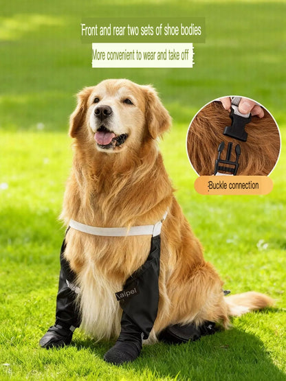 Dog protective leggings by Trendsi, dog clothing with pet shoes featuring a snug fit and durable material for outdoor protection.