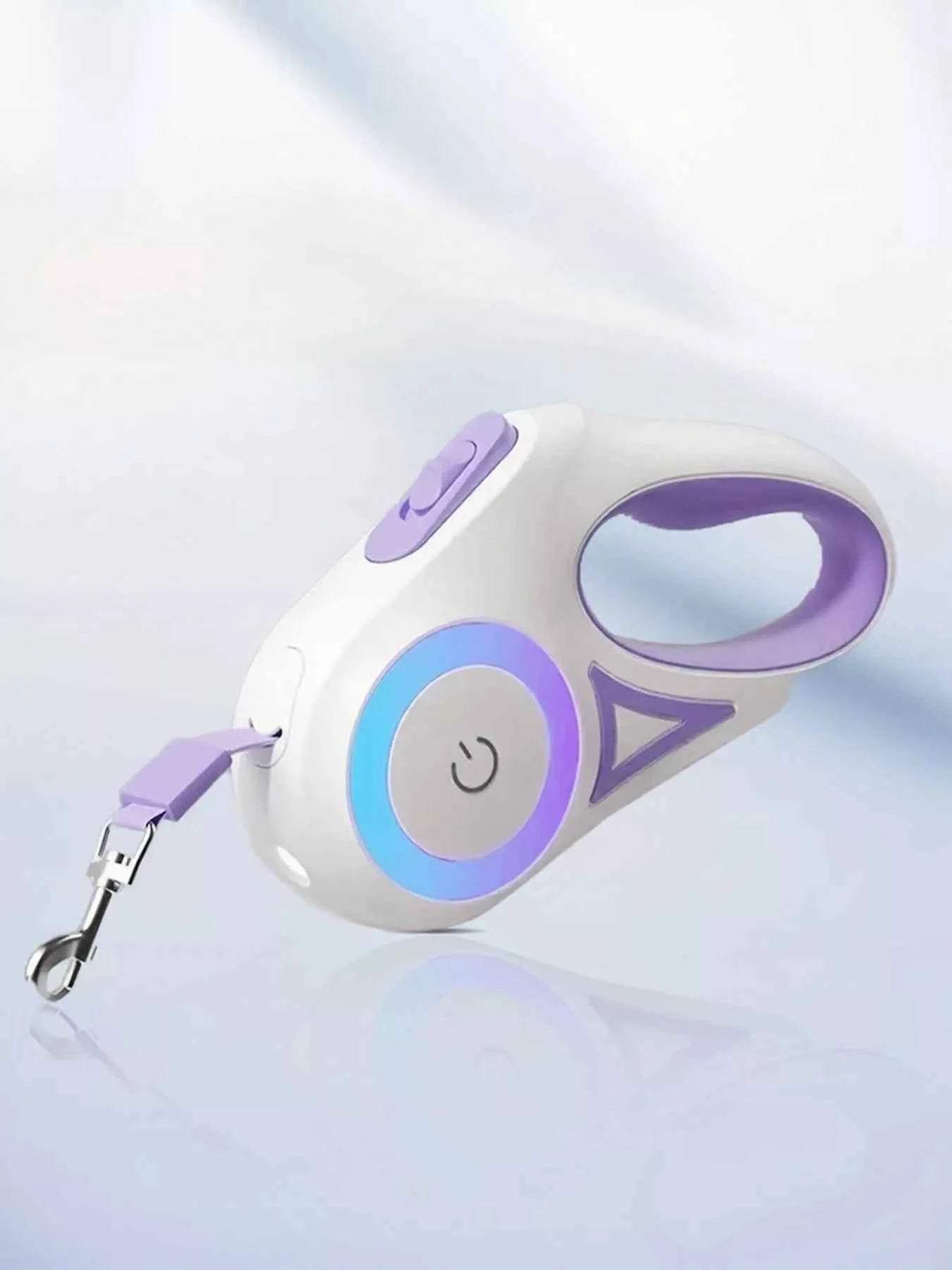Purple Trendsi dog leash with ergonomic handle, 3m length, designed for comfortable, effortless control during walks.