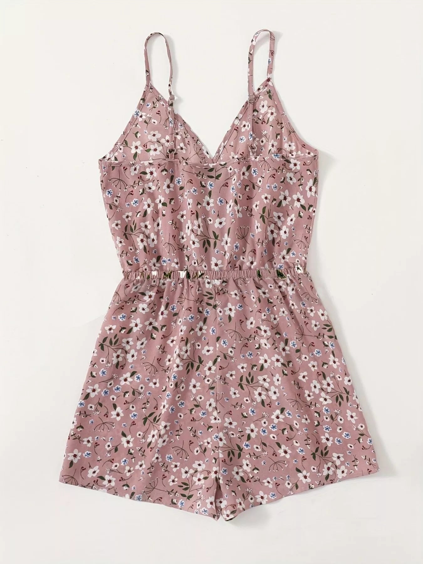Floral Print Spaghetti Strap Romper - Redemption By Ashley North