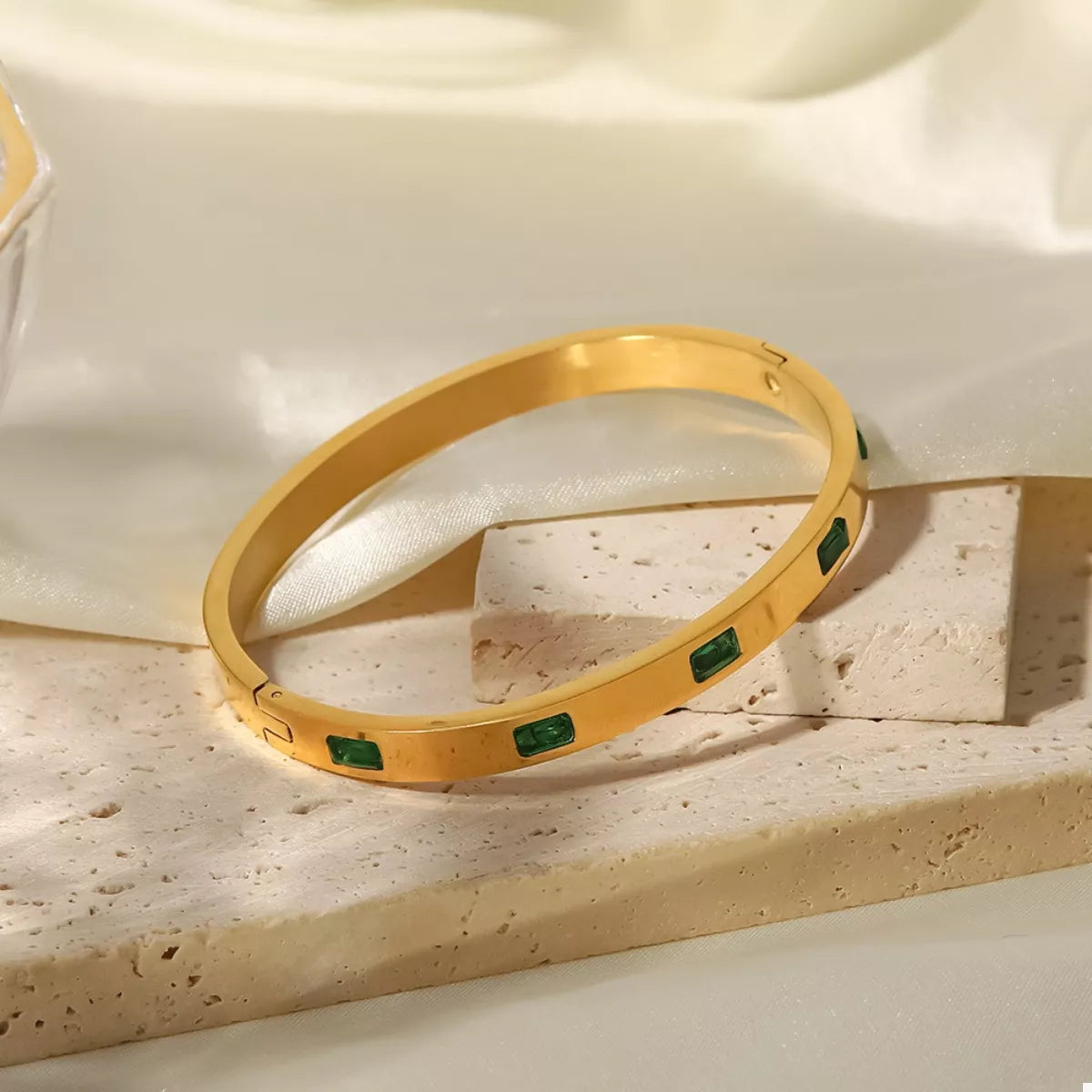 18K Gold-Plated Stainless Steel Zircon Bracelet - Redemption By Ashley North