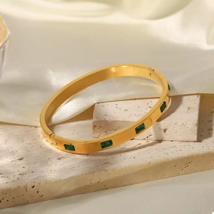 18K Gold-Plated Stainless Steel Zircon Bracelet - Redemption By Ashley North