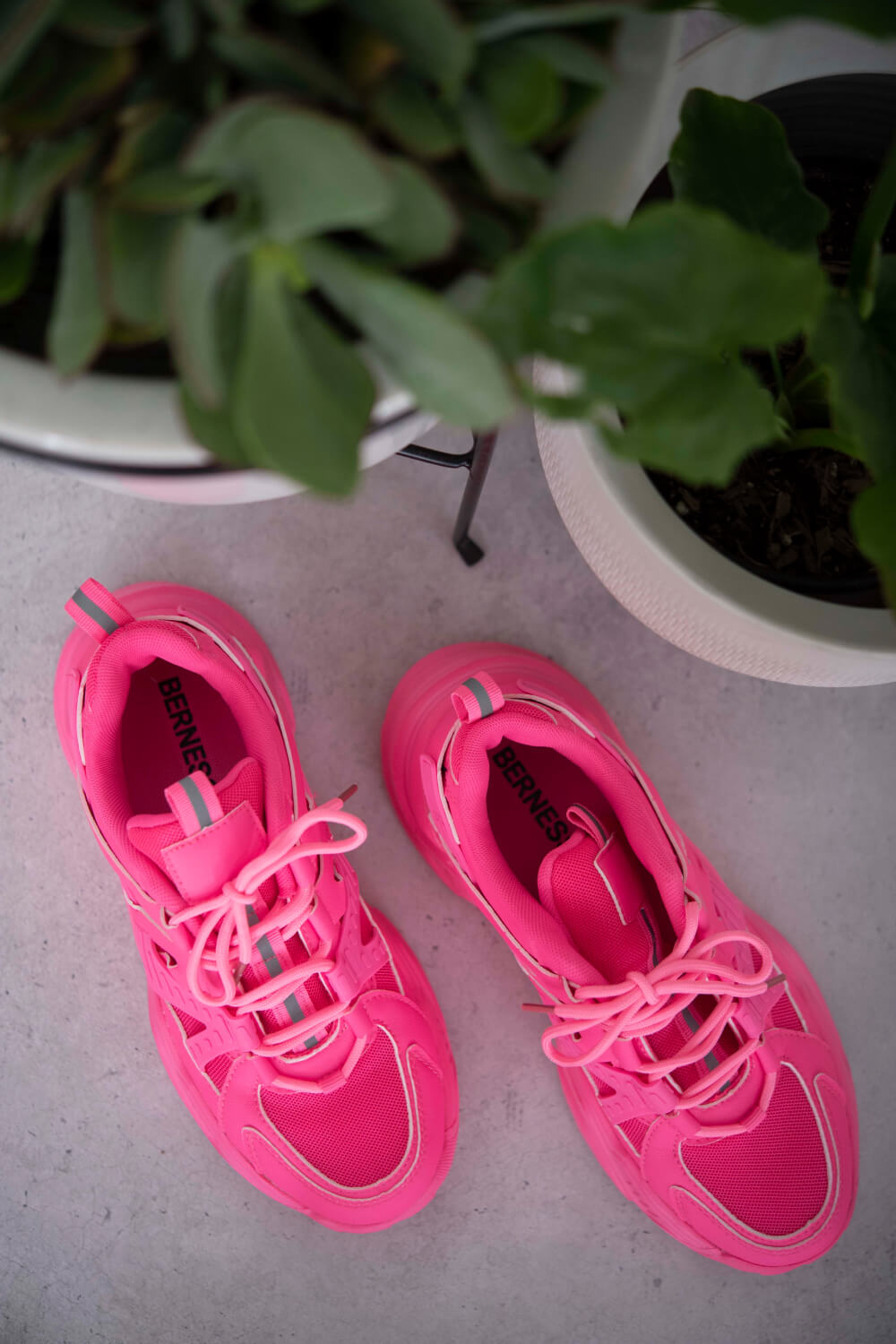 Berness Running Late Chunky Sole Athletic Sneakers in Hot Pink - Redemption By Ashley North