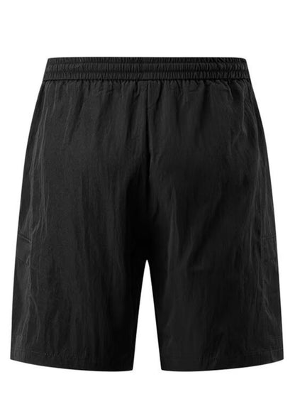 Men's plus size khaki cargo shorts with drawstring waist and relaxed fit, casual men's shorts from Trendsi.