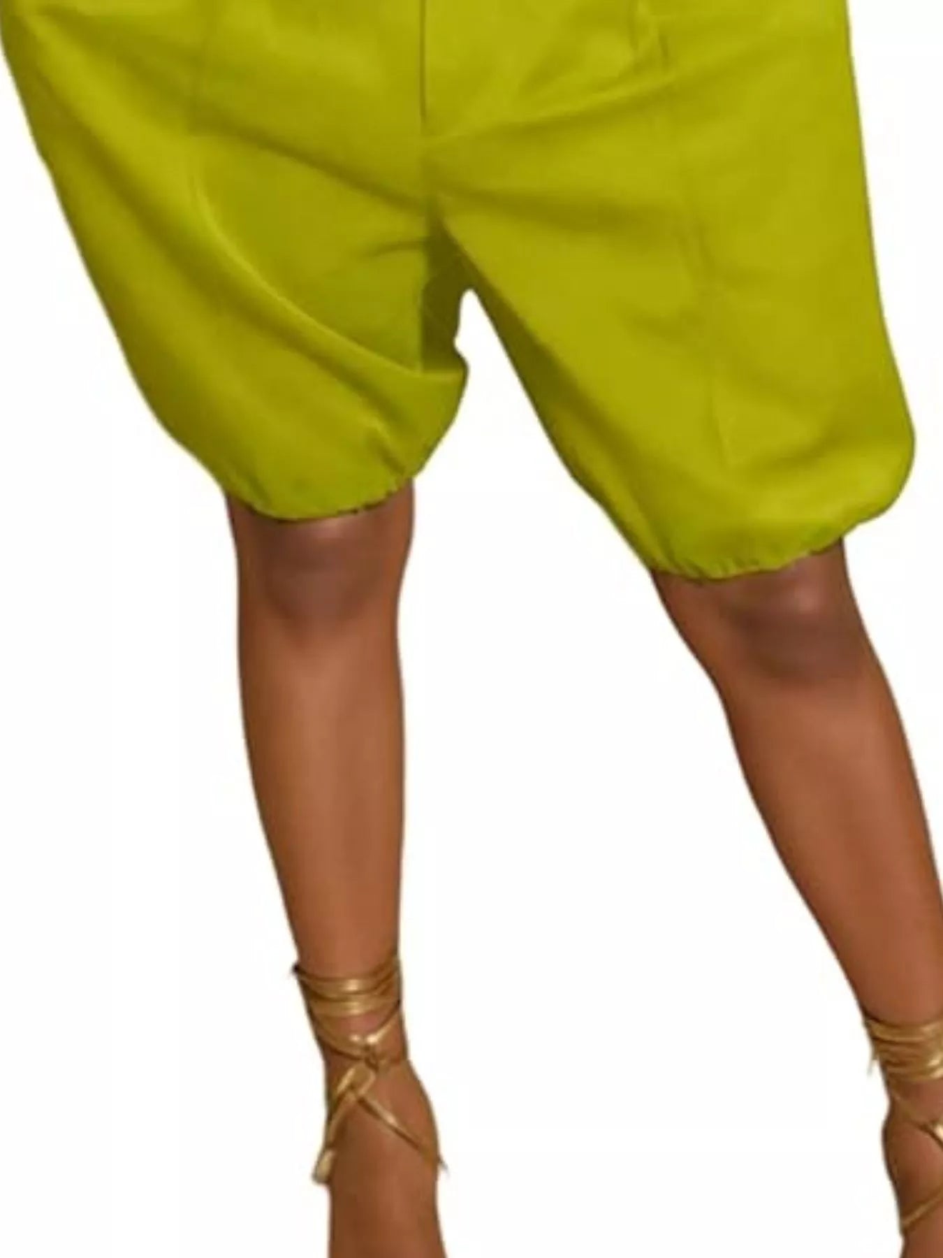 High waist shorts with pleated details from Trendsi, featuring a stylish design and a comfortable fit.