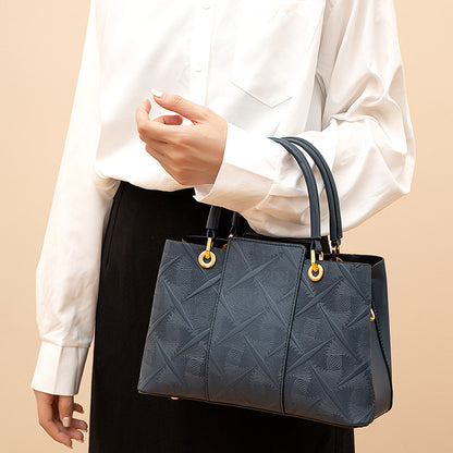 Light blue top-handle handbag from Trendsi with a sleek design and one-size fit, crafted for stylish everyday use.