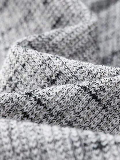 Light gray men's plus size textured sweatshirt with stand collar and kangaroo pocket by Trendsi, casual and comfortable fit.