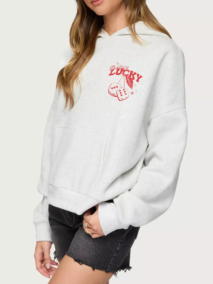 Drop Shoulder Graphic Hoodie with Kangaroo Pocket - Redemption By Ashley North