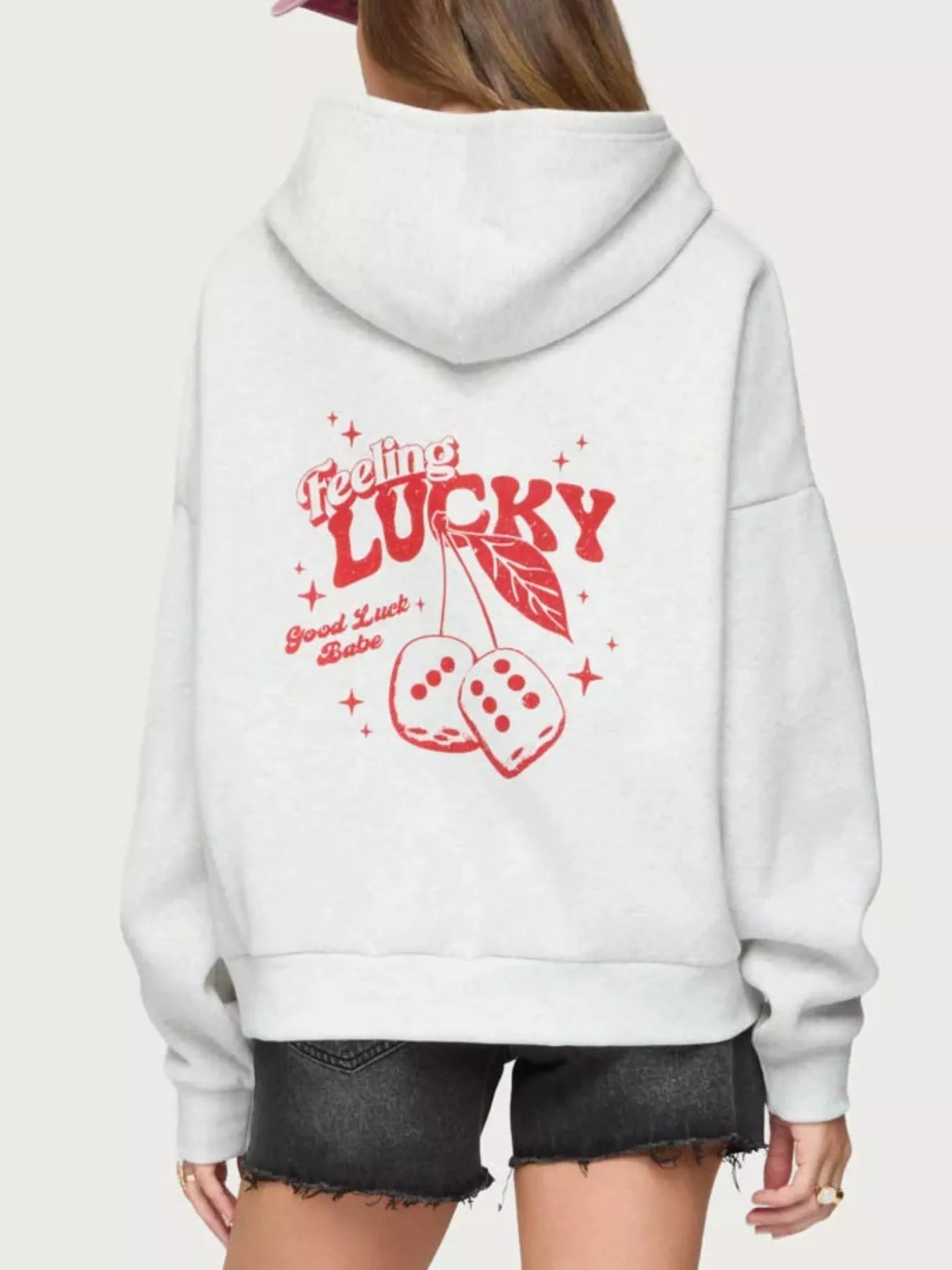 Drop Shoulder Graphic Hoodie with Kangaroo Pocket - Redemption By Ashley North