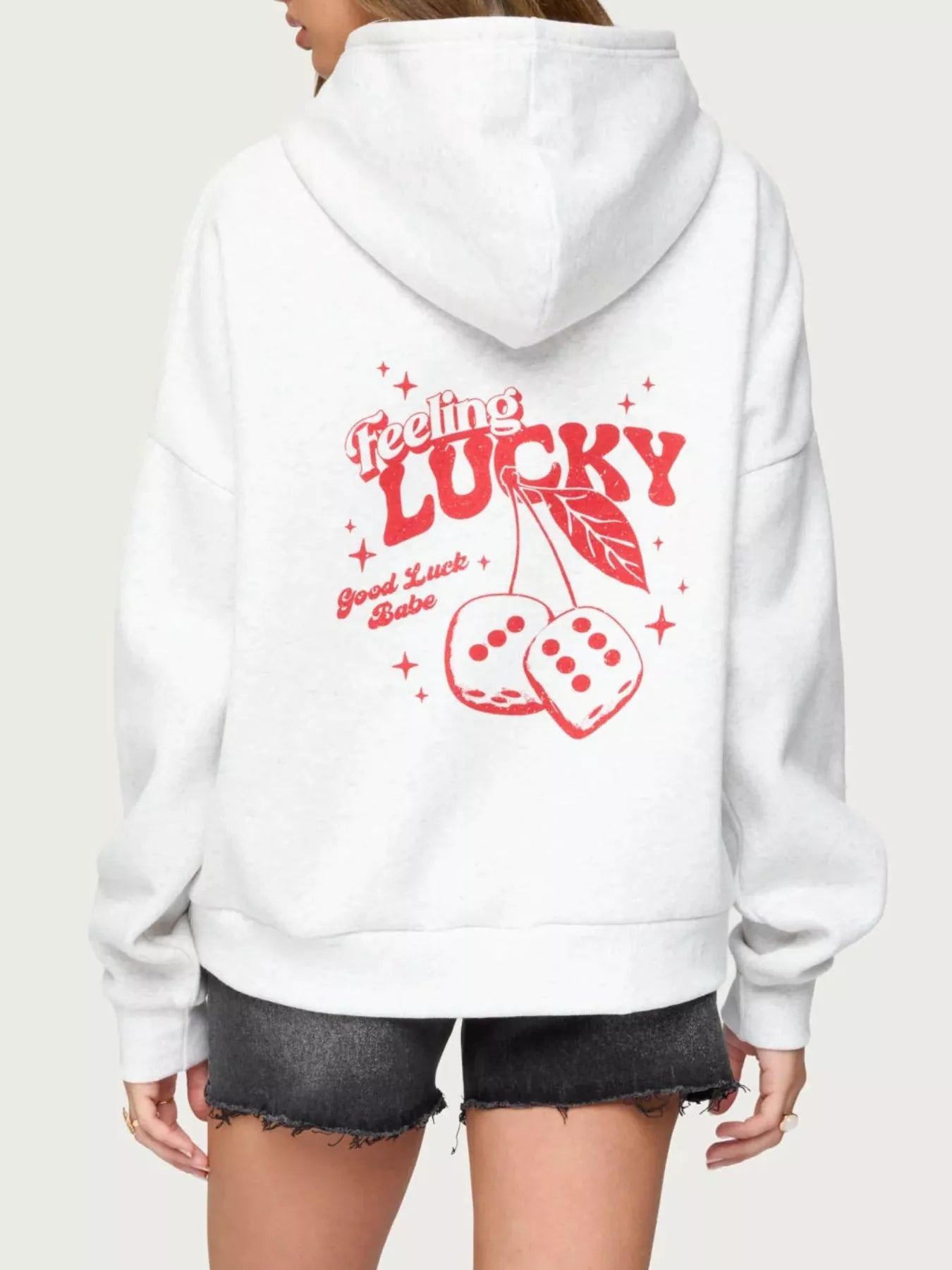 Drop Shoulder Graphic Hoodie with Kangaroo Pocket - Redemption By Ashley North